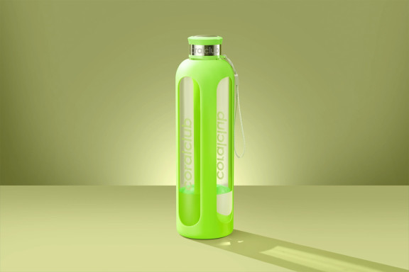 Bottiglia in vetro "ClearWater", Verde
